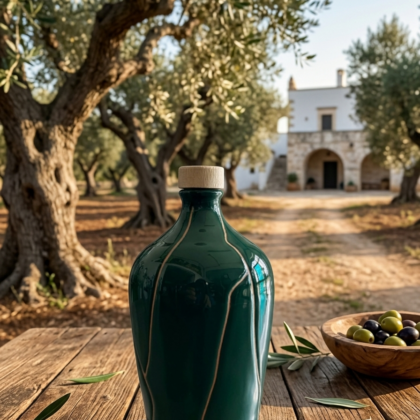 ORCIO CREPE IN CERAMICA 250 ML. VERDE SCURO