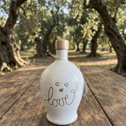 Orcetto BIANCO INCISIONE LOVE IN CERAMICA 250 ML