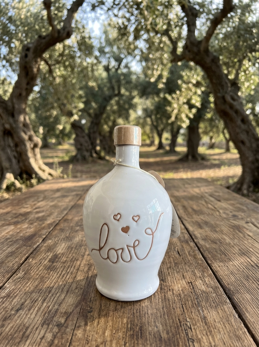 Orcetto BIANCO INCISIONE LOVE IN CERAMICA 250 ML
