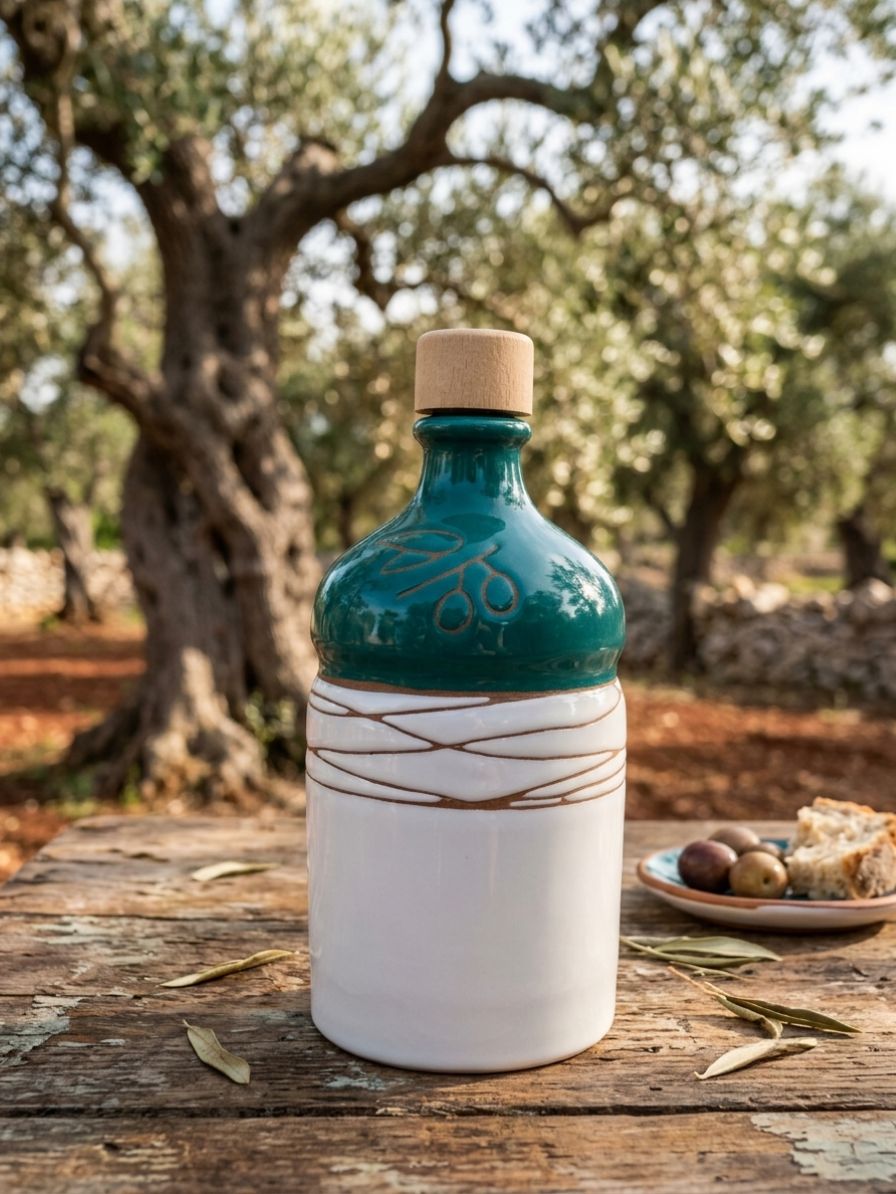 Orcetto OLIVE CON NIDO TIFFANY BIANCO IN CERAMICA 250 ML